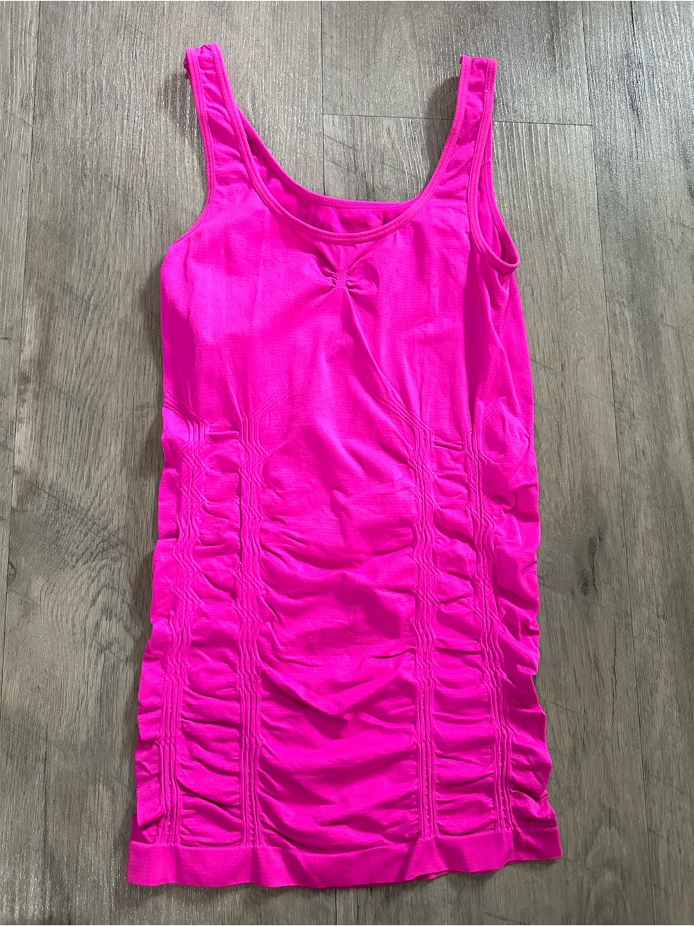 Kismet Hot Pink Ruched Tank